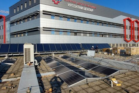 Solar panel installation - Clinical Center of Vojvodina